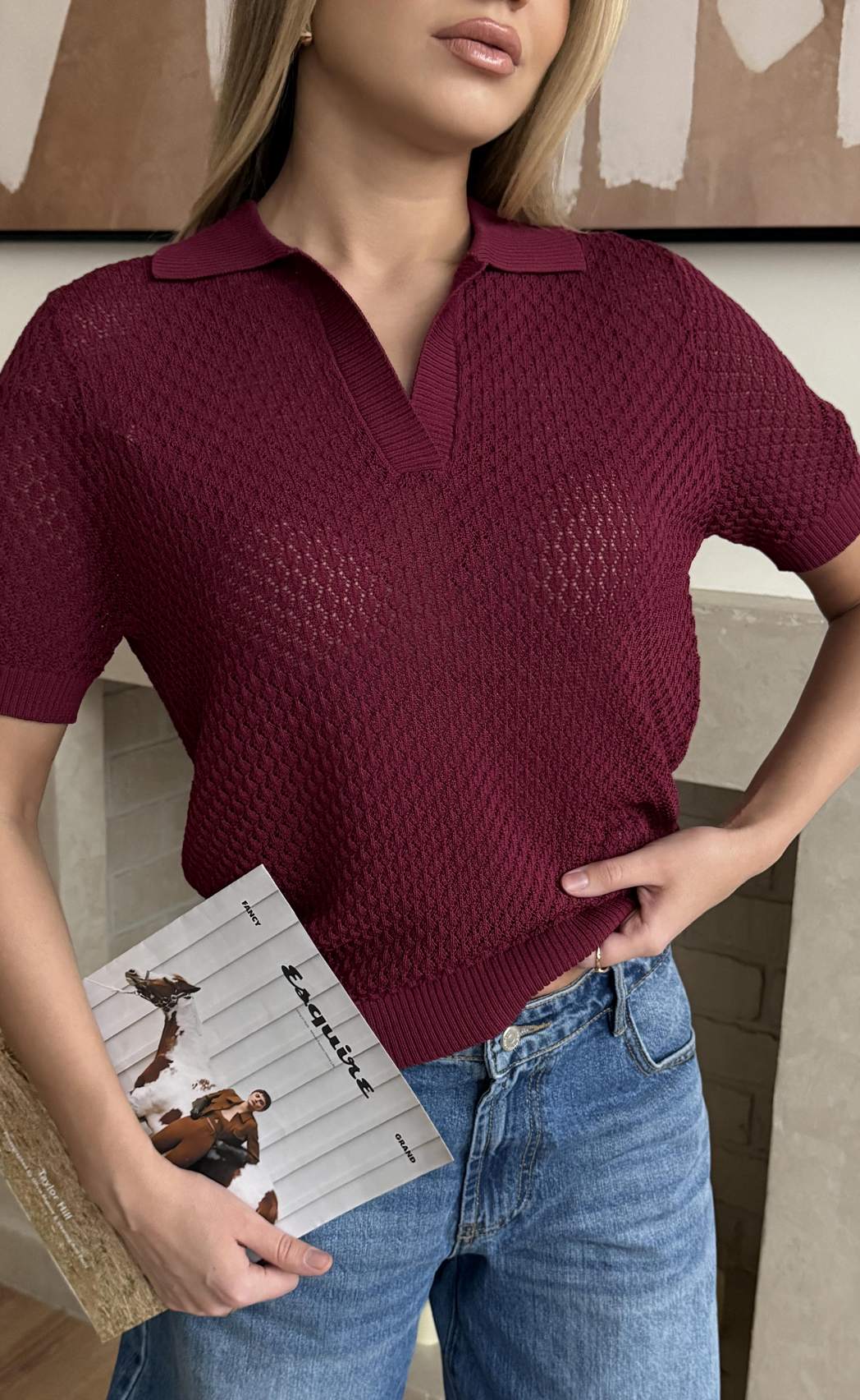 Поло жен F612-1582 bordo