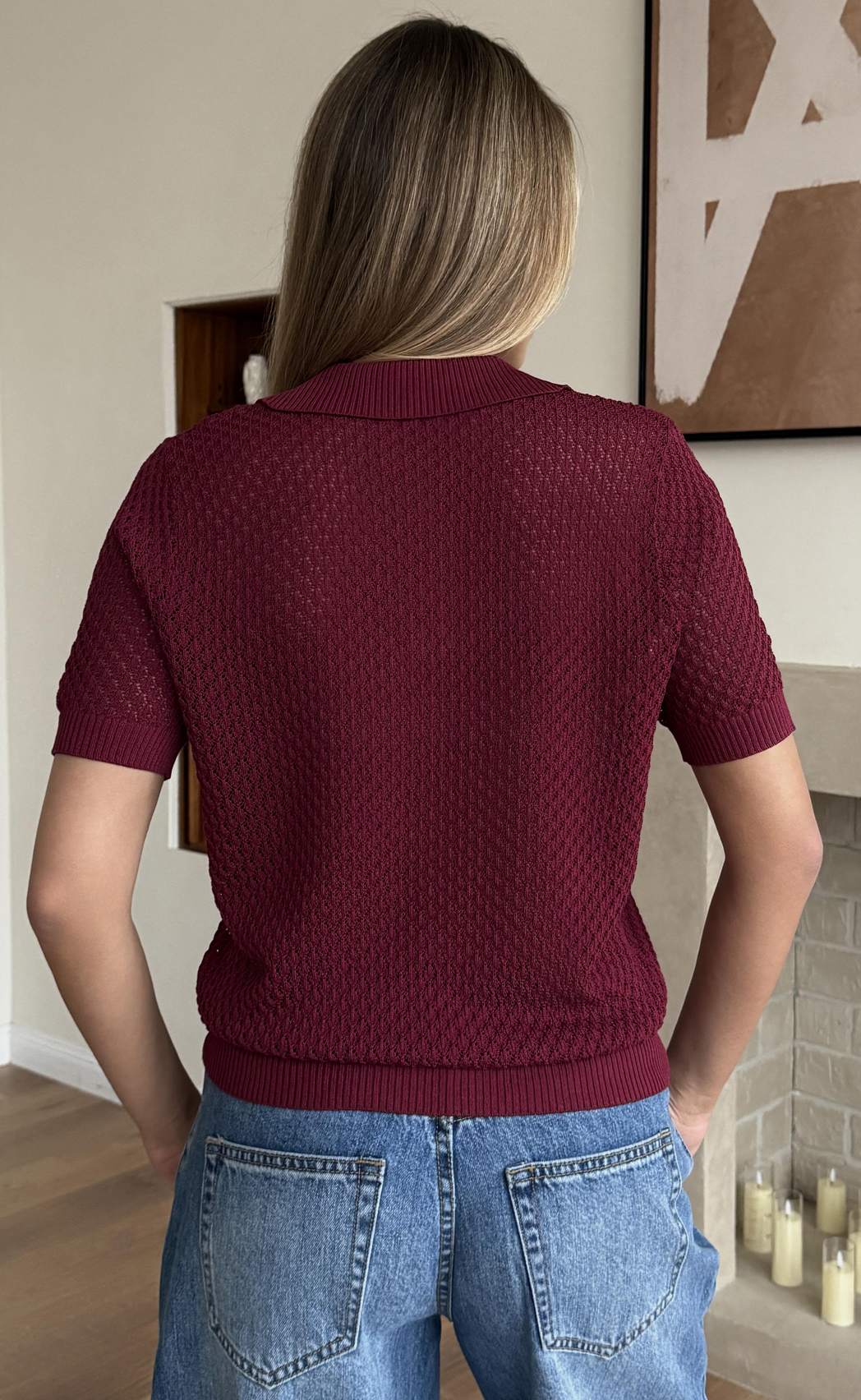 Поло жен F612-1582 bordo