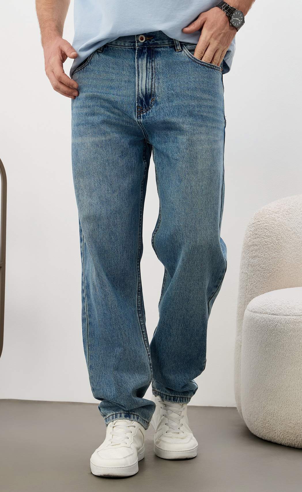 Джинсы муж. F611-0133R m.blue
