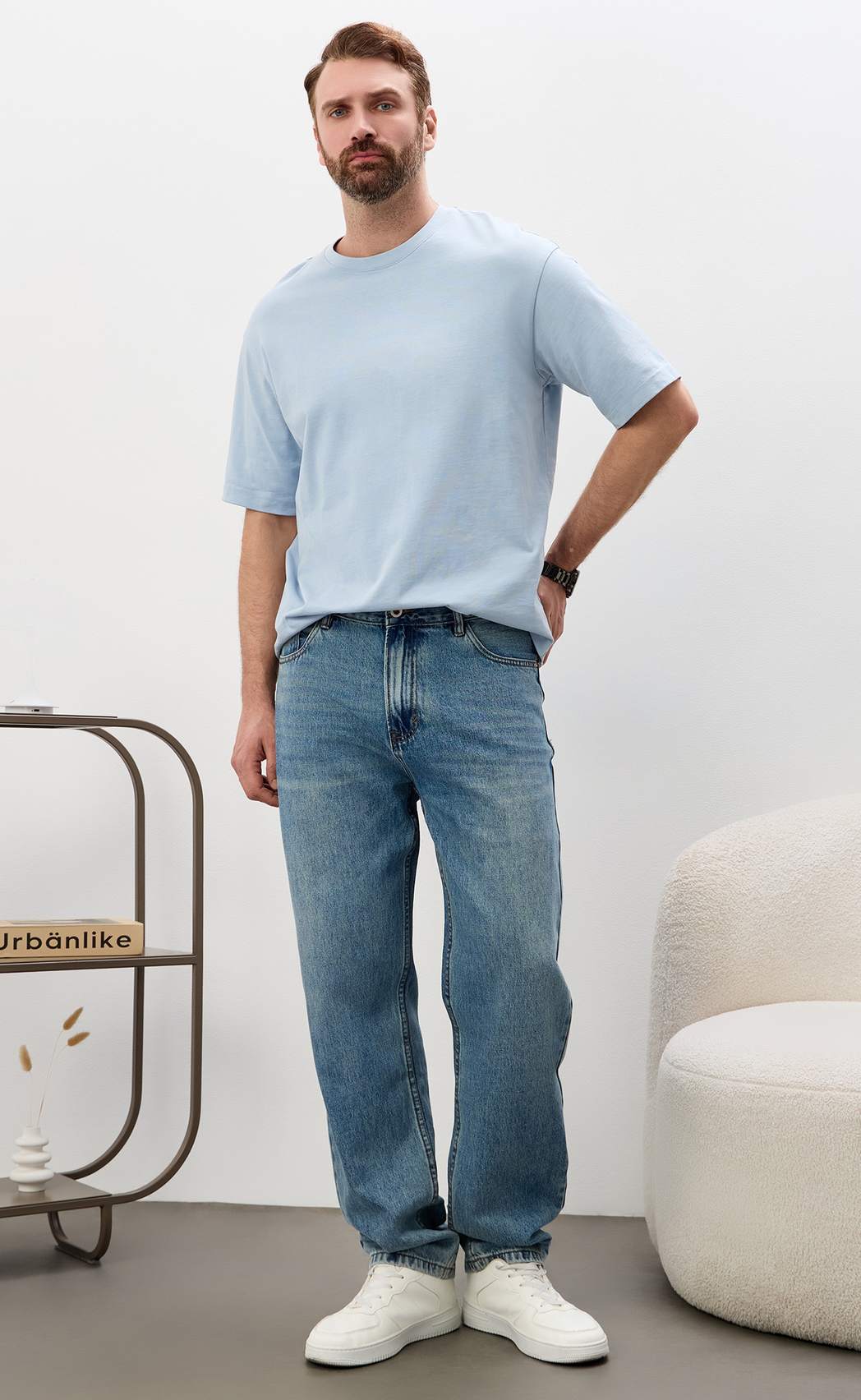 Джинсы муж. F611-0133R m.blue