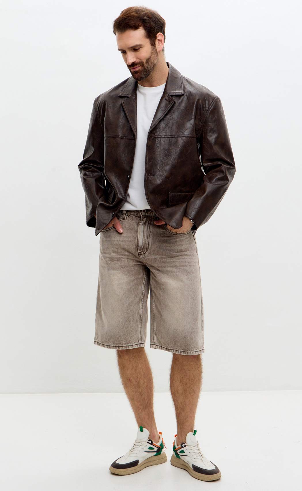 Шорты F611-0951 grey-brown