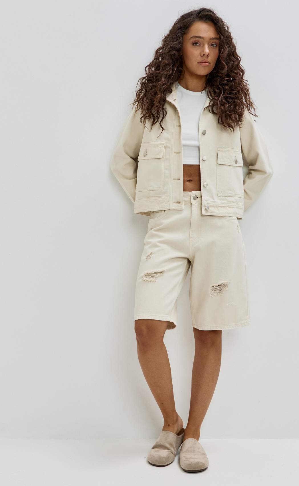 Куртка джинс P612-1254 milk