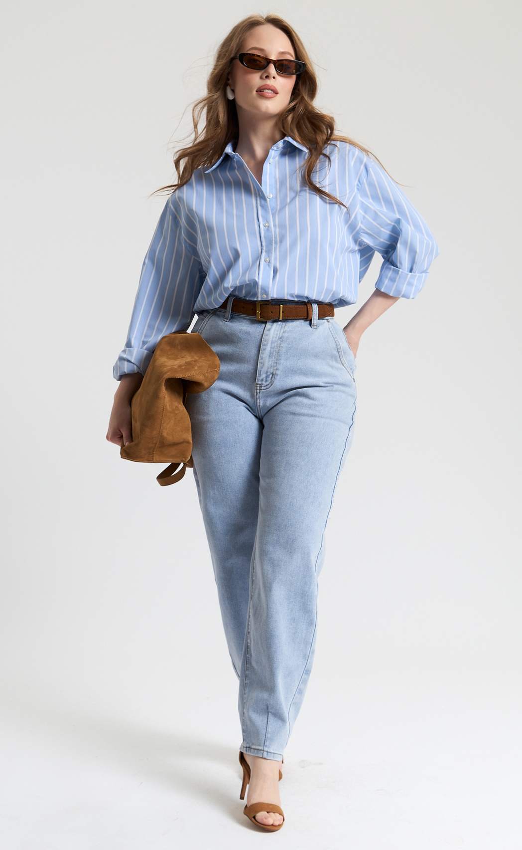 Джинсы жен. F612-01-572E l.blue