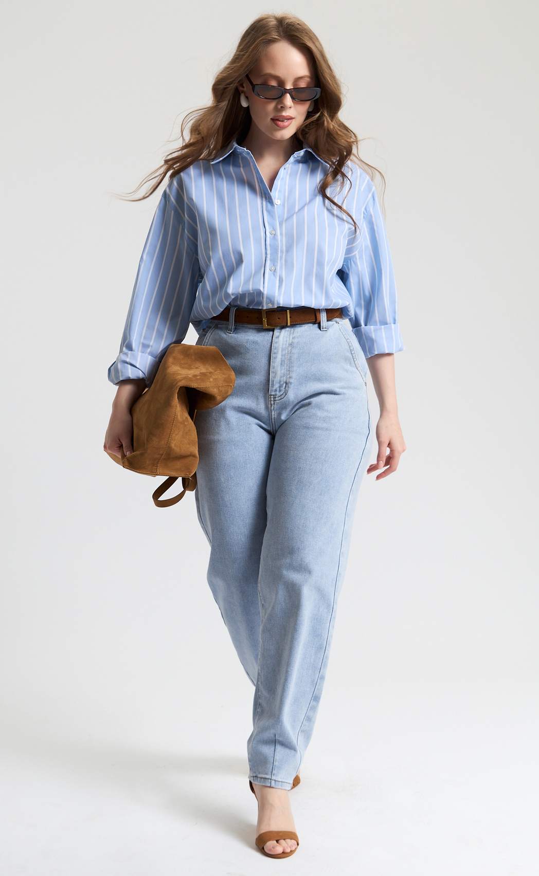 Джинсы жен. F612-01-572E l.blue