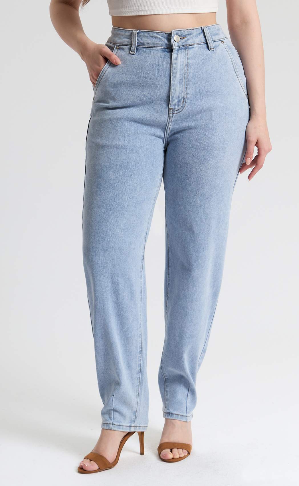 Джинсы жен. F612-01-572E l.blue