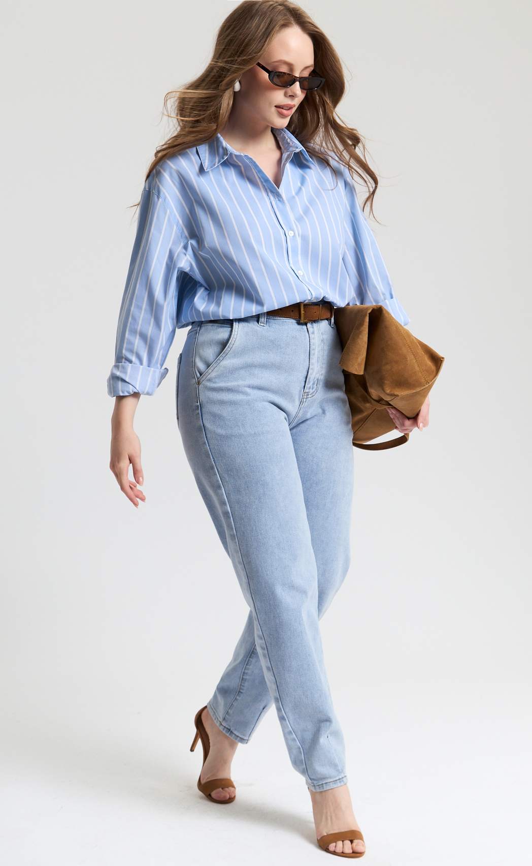 Джинсы жен. F612-01-572E l.blue