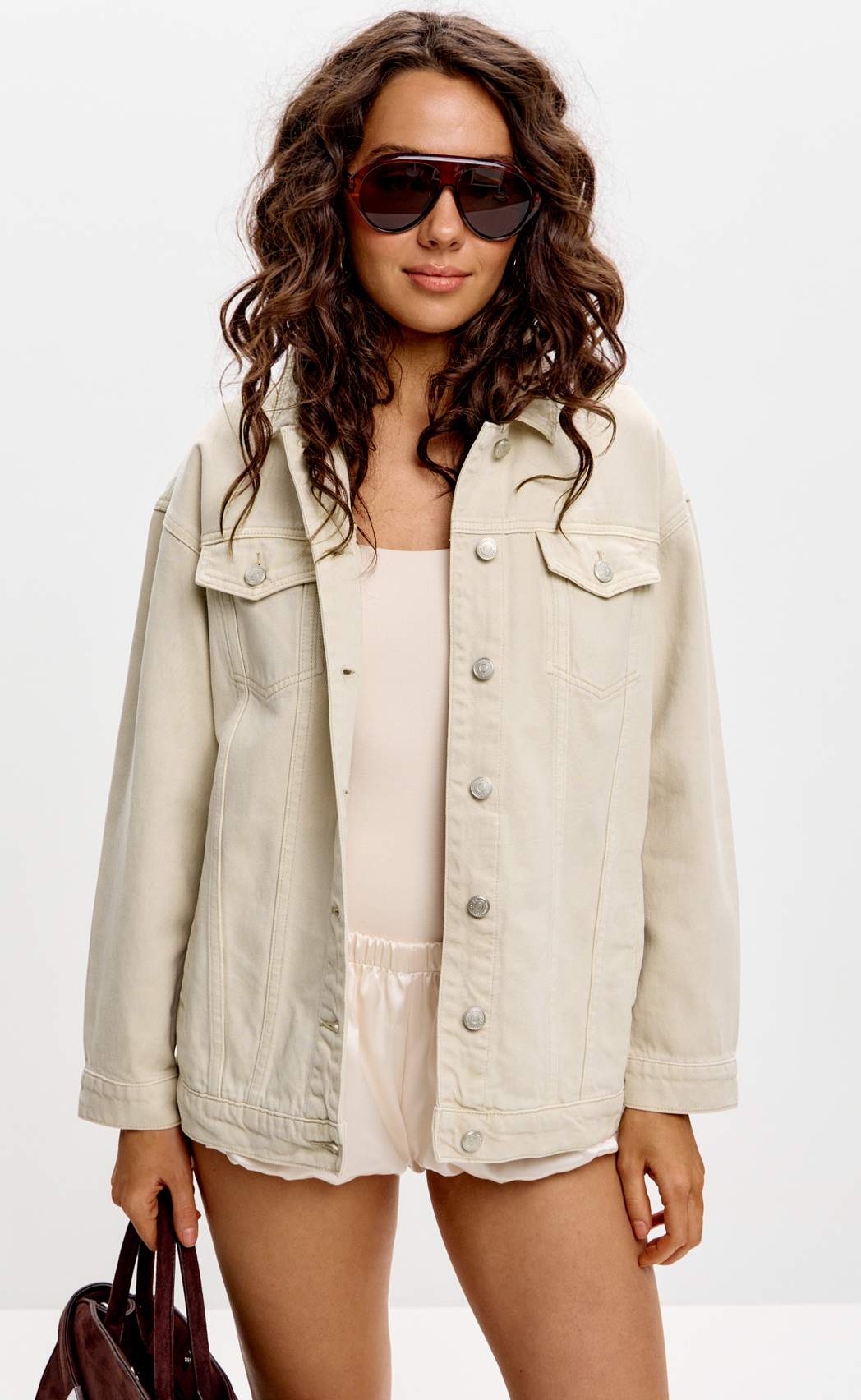 Куртка джинс P612-1249 l.beige