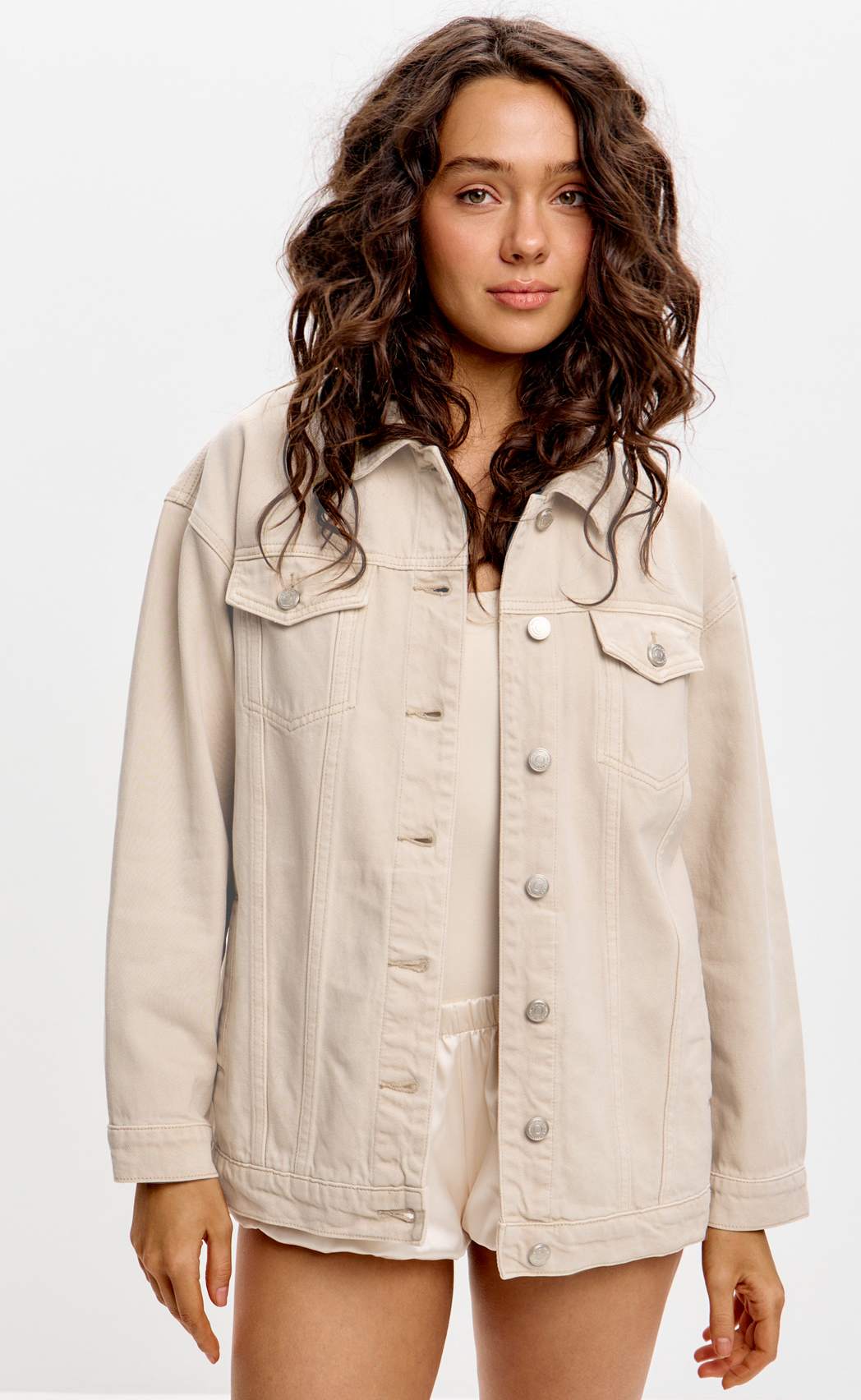 Куртка джинс P612-1249 l.beige