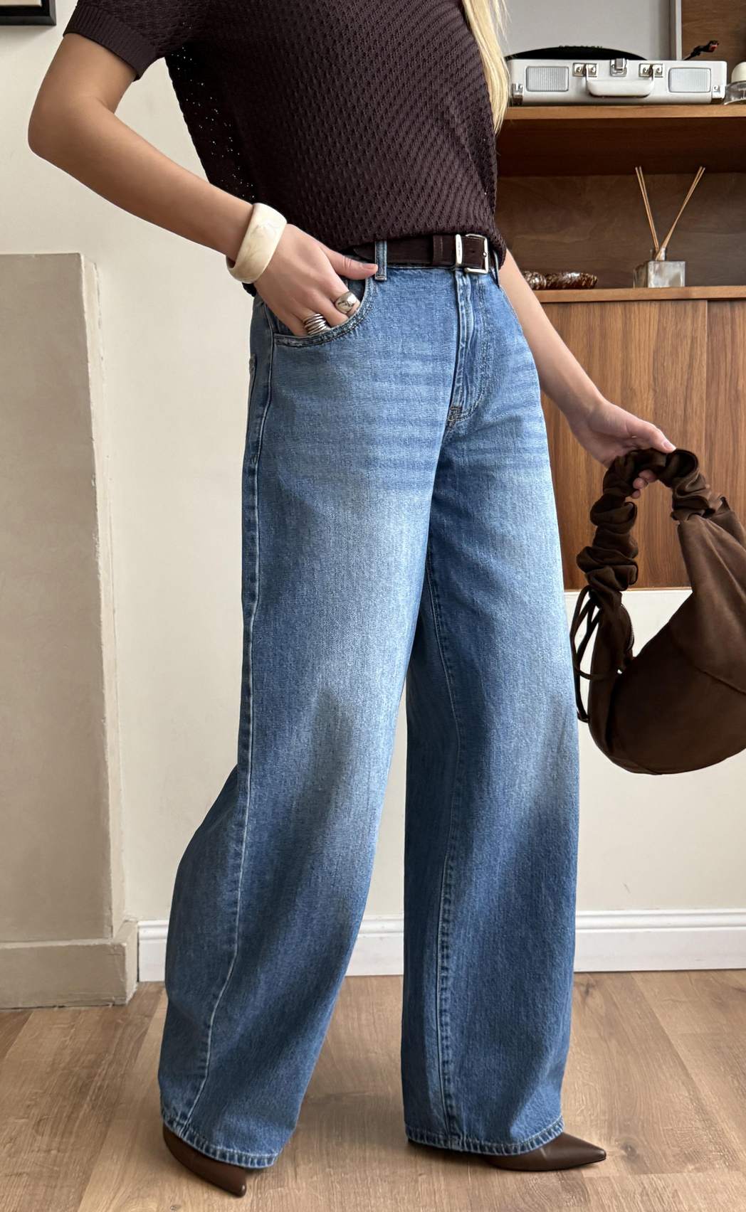 Джинсы жен. F612-0113 m.blue