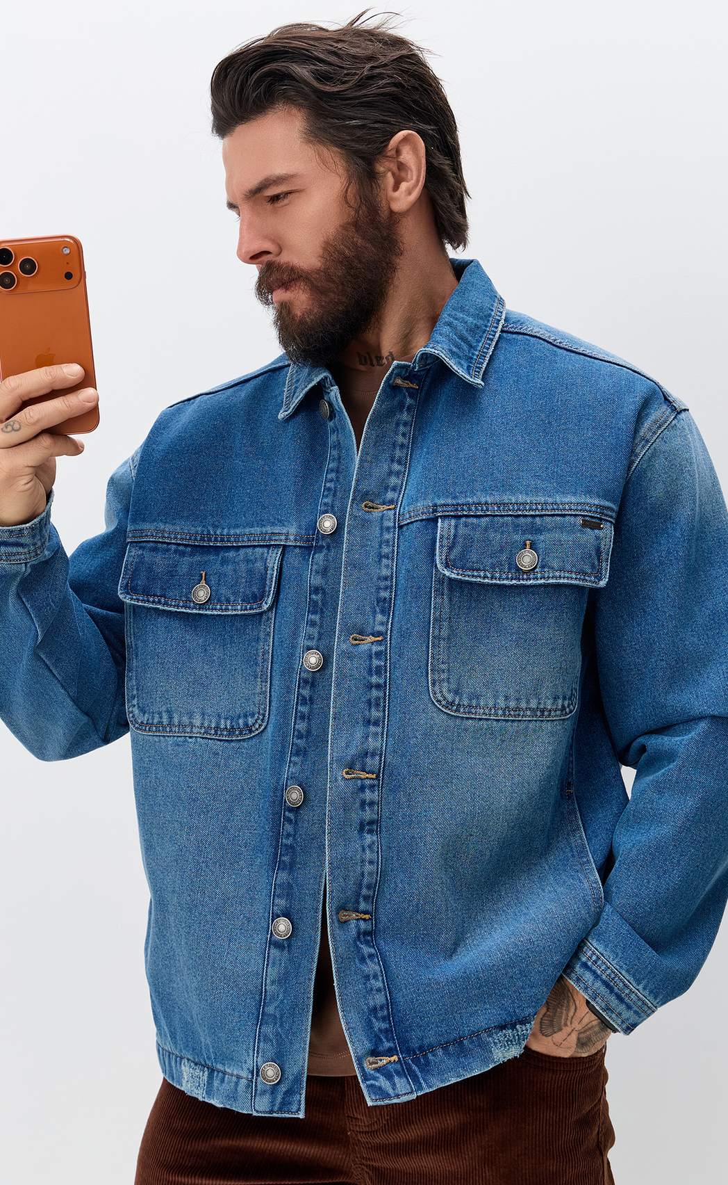 Куртка джинс F611-1251 middle blue