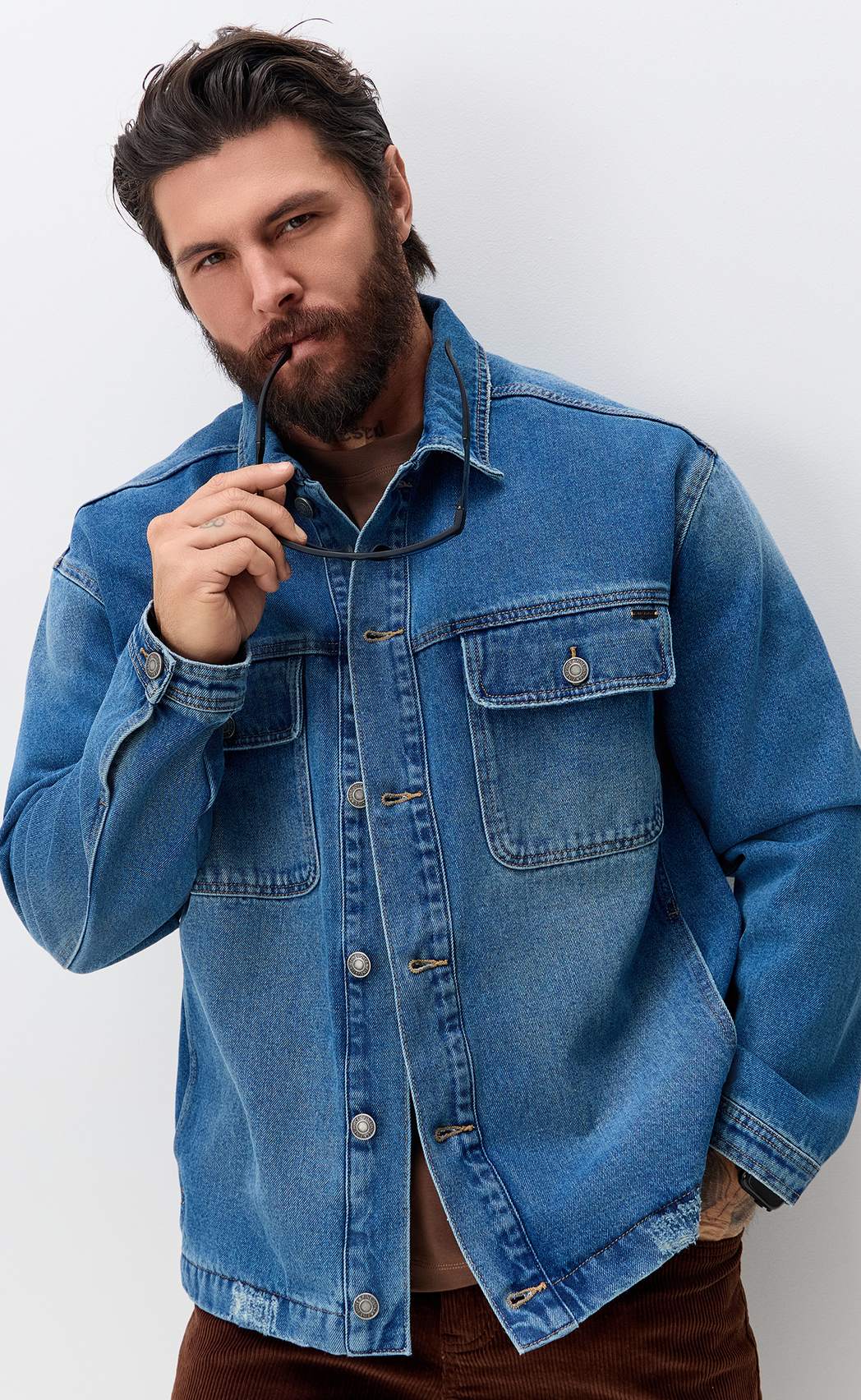 Куртка джинс F611-1251 middle blue