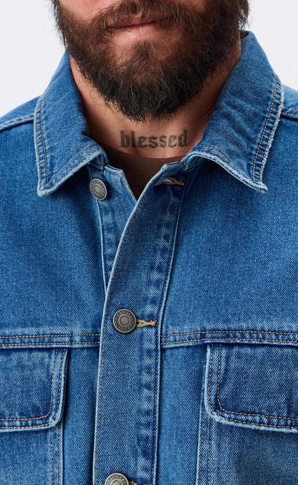 Куртка джинс F611-1251 middle blue