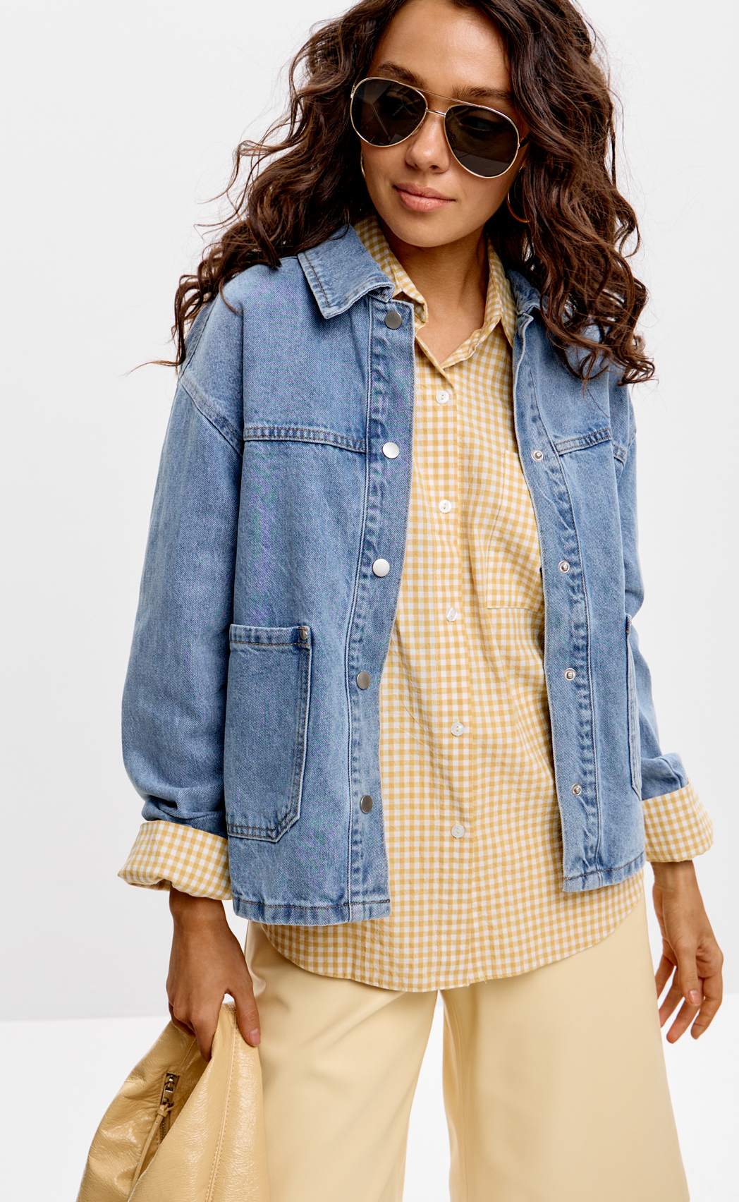 Куртка джинс F612-1259 middle blue