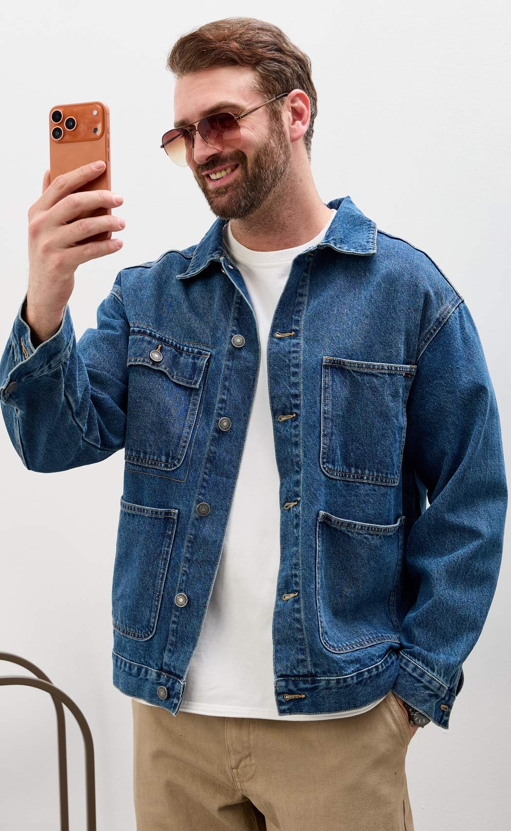 Куртка джинс F611-1243 middle blue