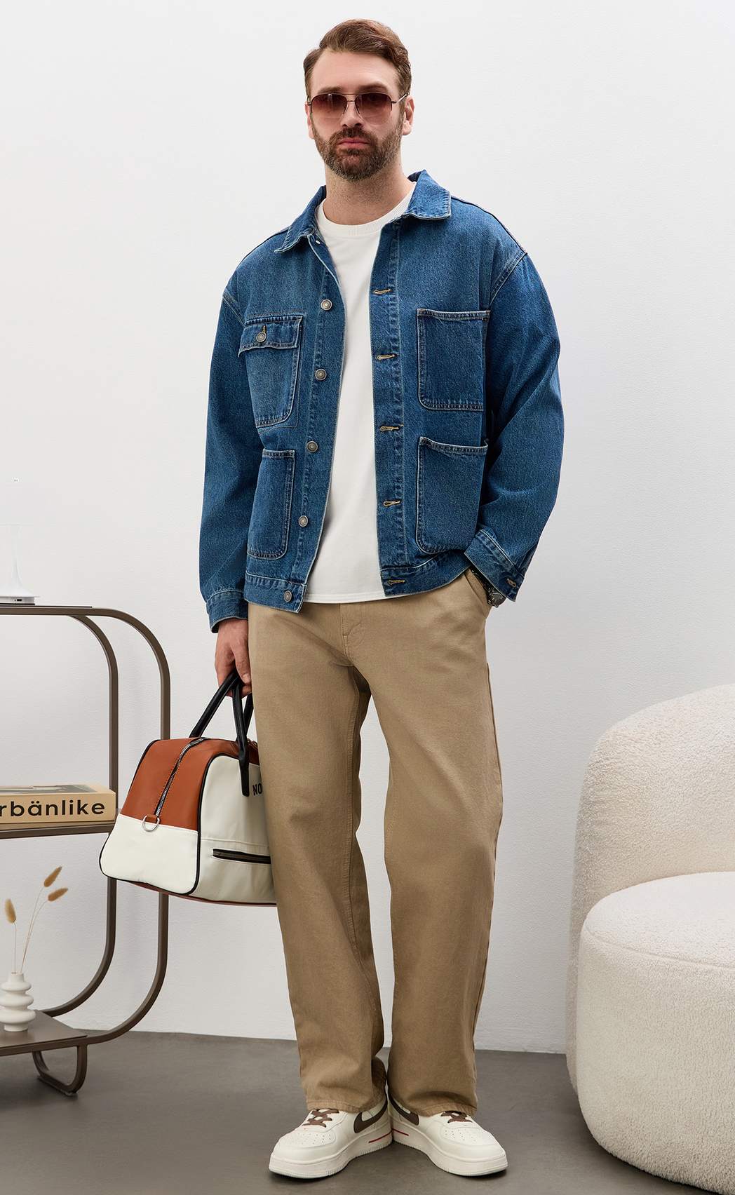 Куртка джинс F611-1243 middle blue