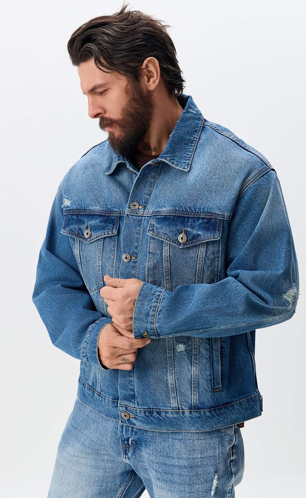 Куртка джинс P611-1285 l.blue