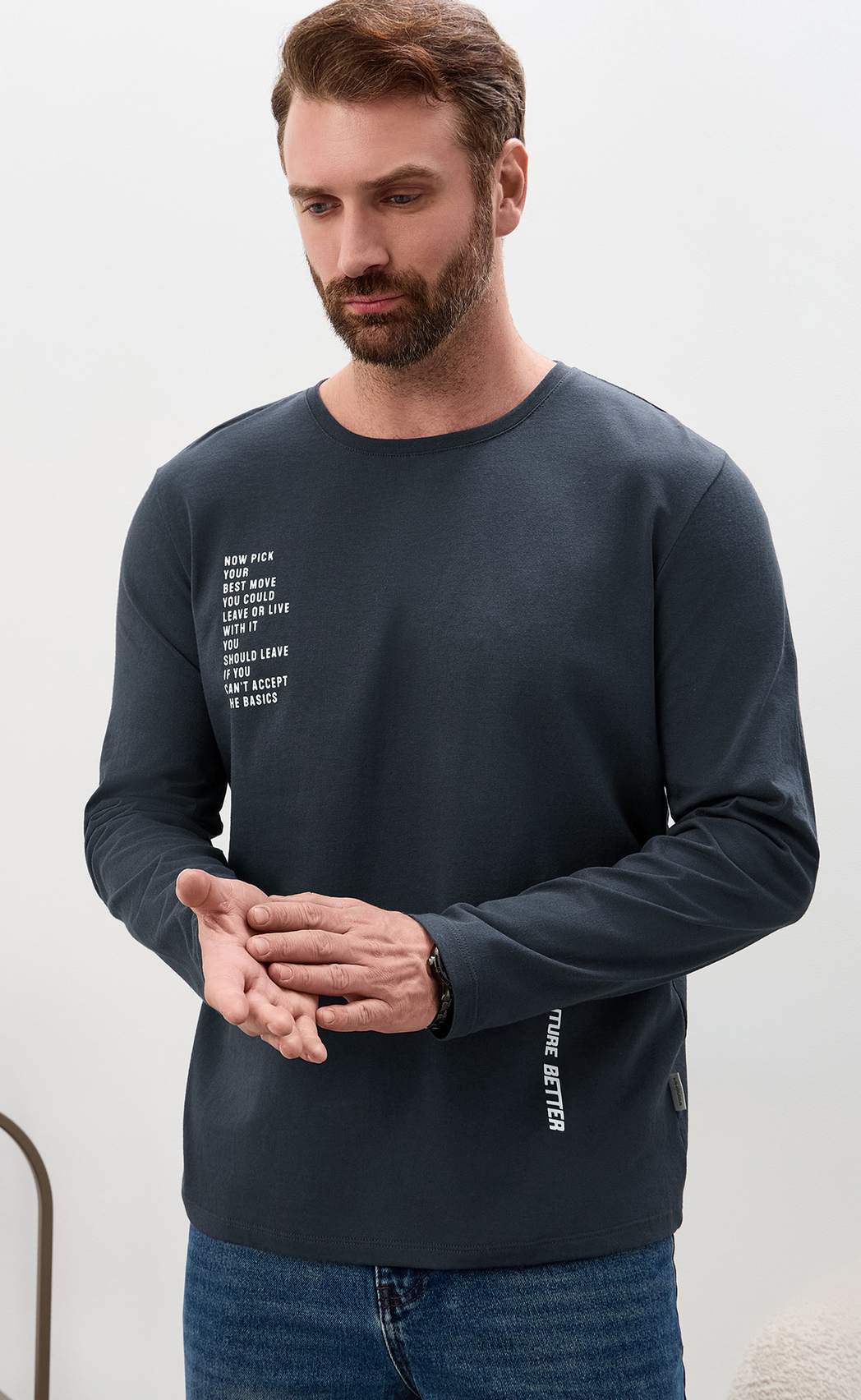 Лонгслив P611-1001-901 graphite