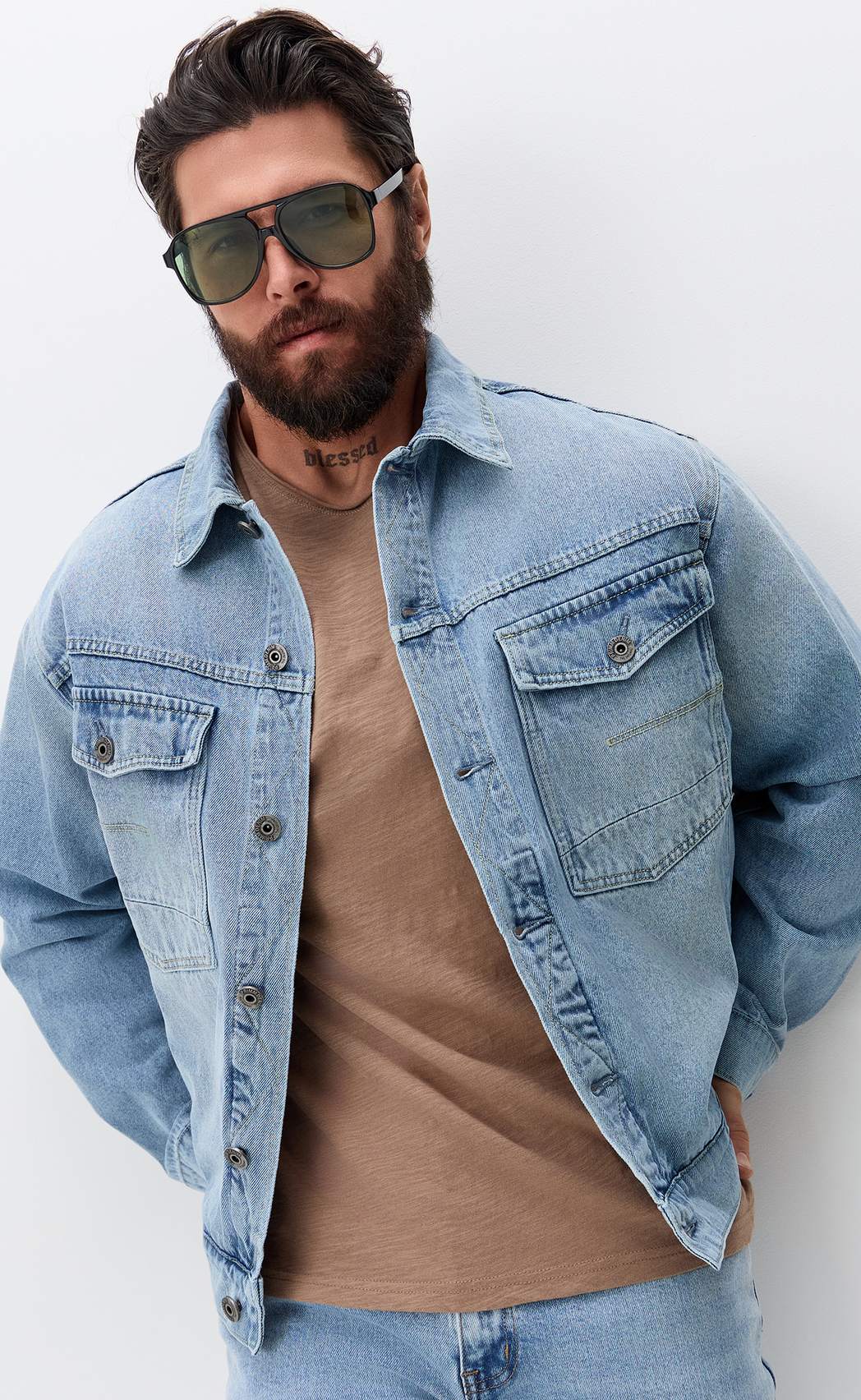 Куртка джинс P611-1286 l.blue