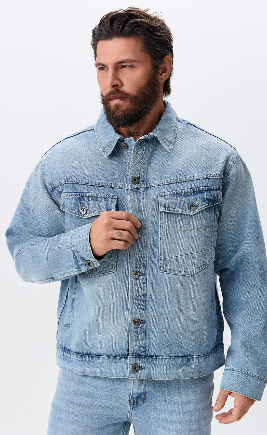 Куртка джинс P611-1286 l.blue