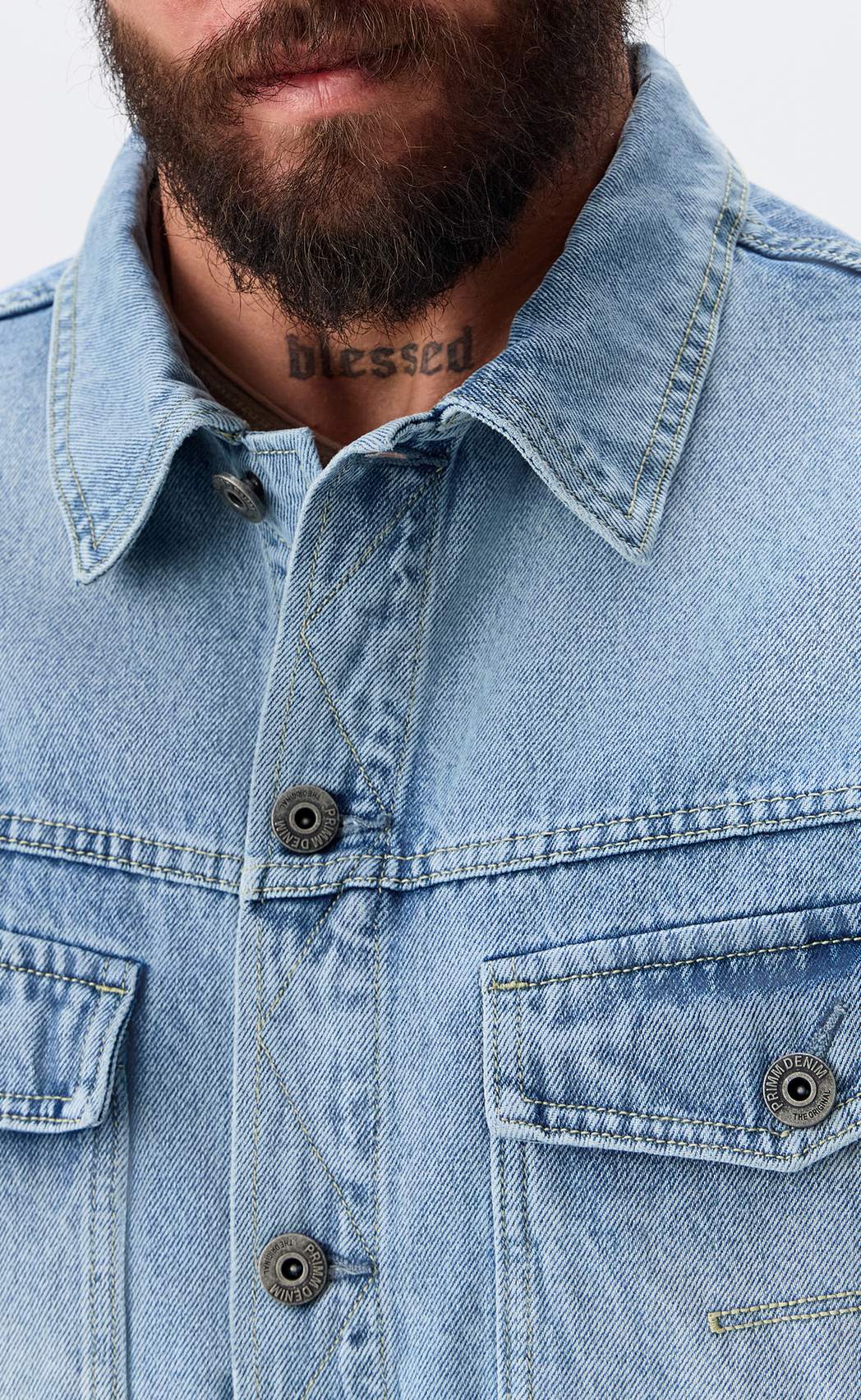 Куртка джинс P611-1286 l.blue