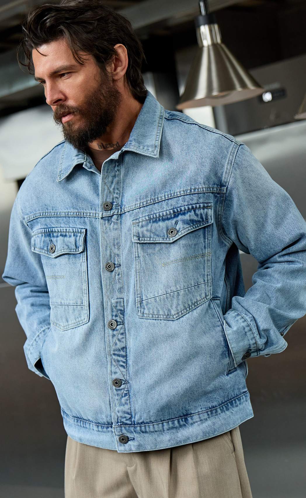 Куртка джинс P611-1286 l.blue