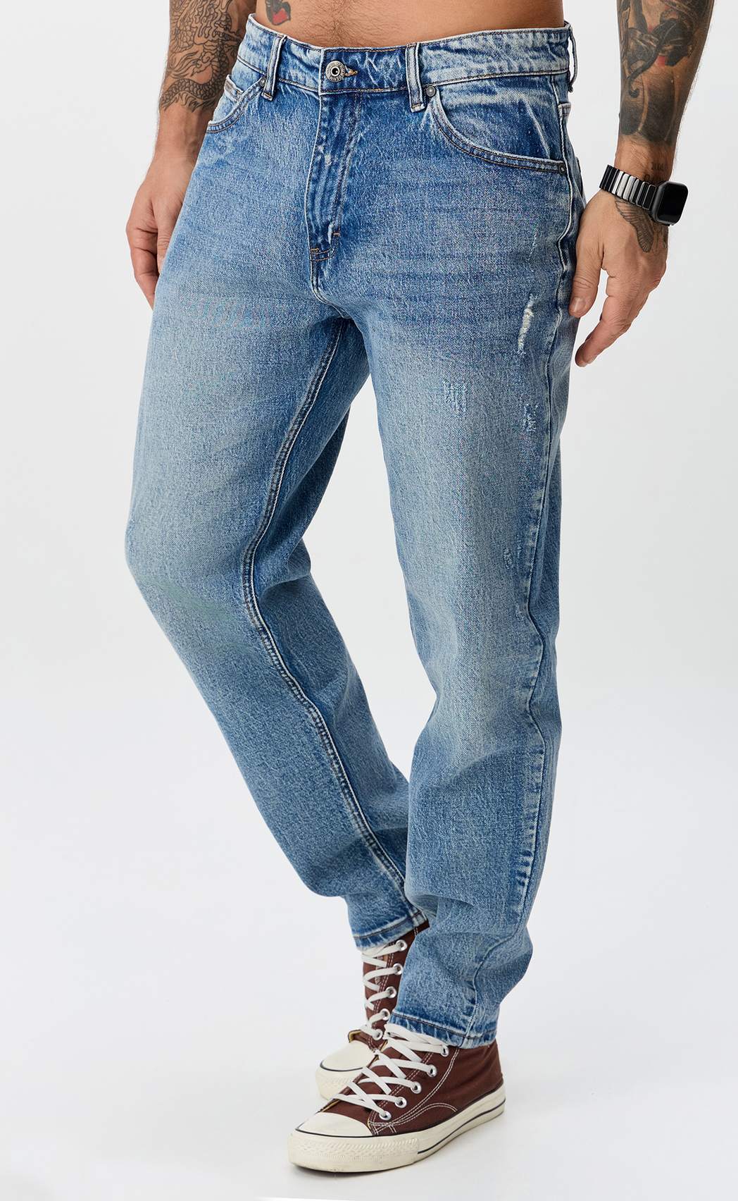 Джинсы муж. P611-0146C middle blue