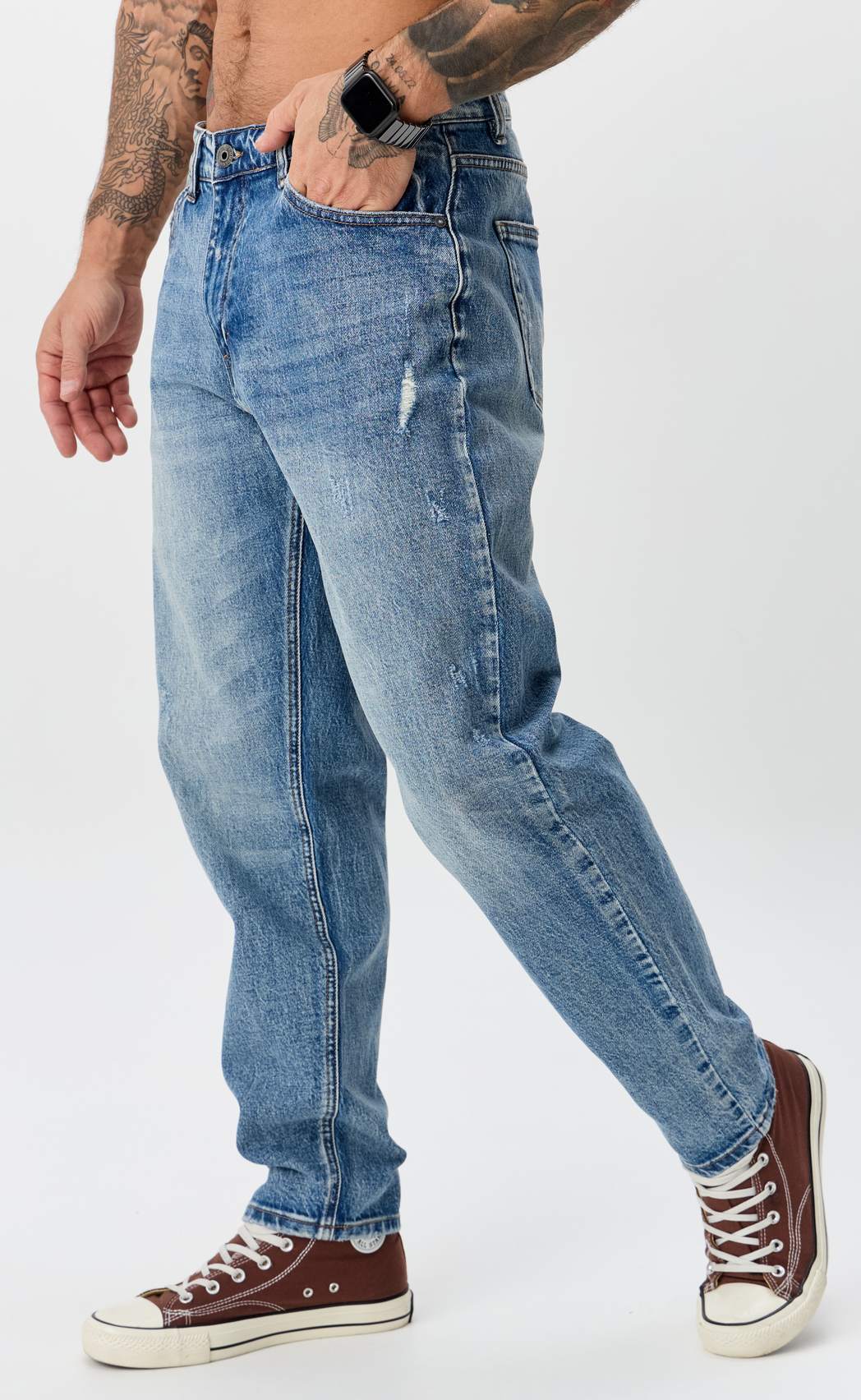 Джинсы муж. P611-0146C middle blue