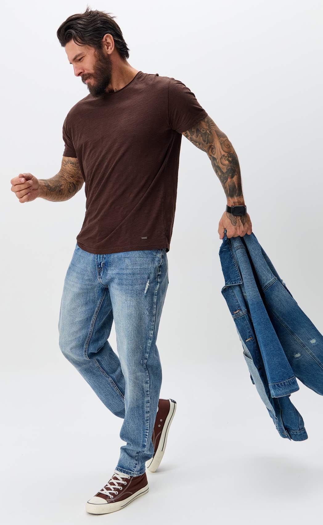 Джинсы муж. P611-0146C middle blue