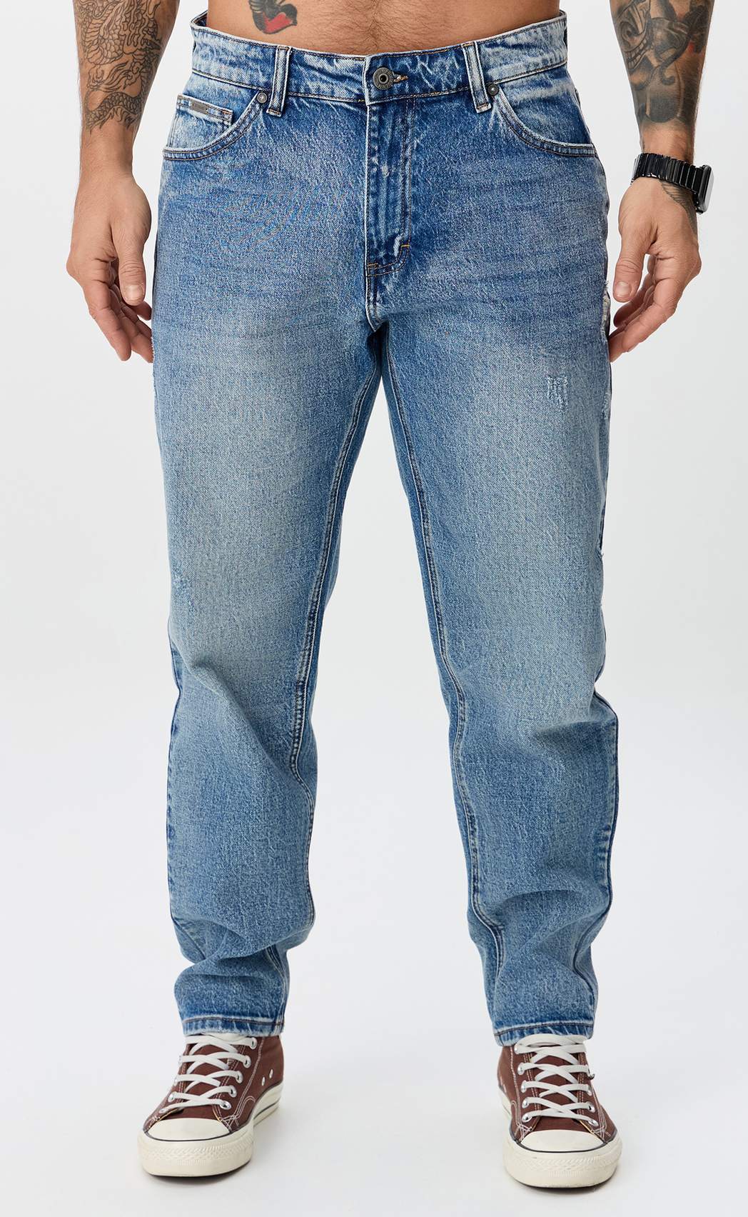 Джинсы муж. P611-0146C middle blue