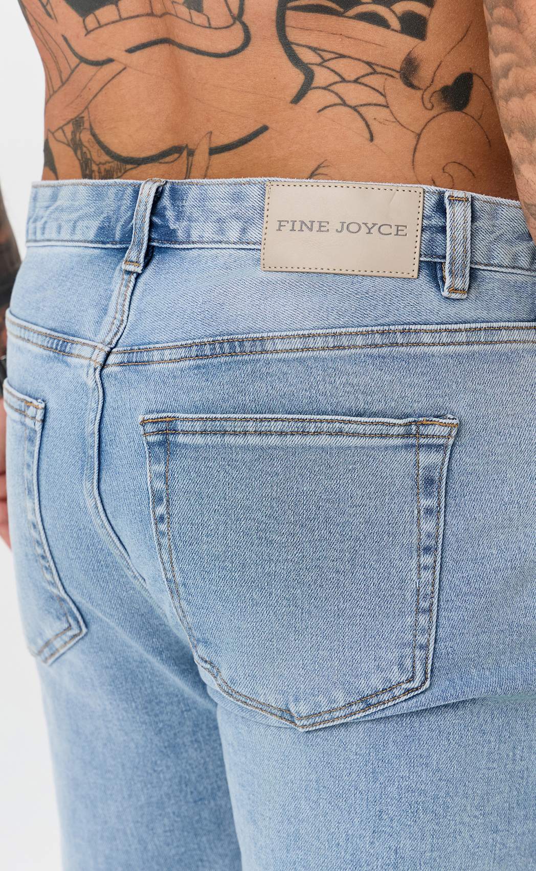 Джинсы муж. F611-0181 l.blue