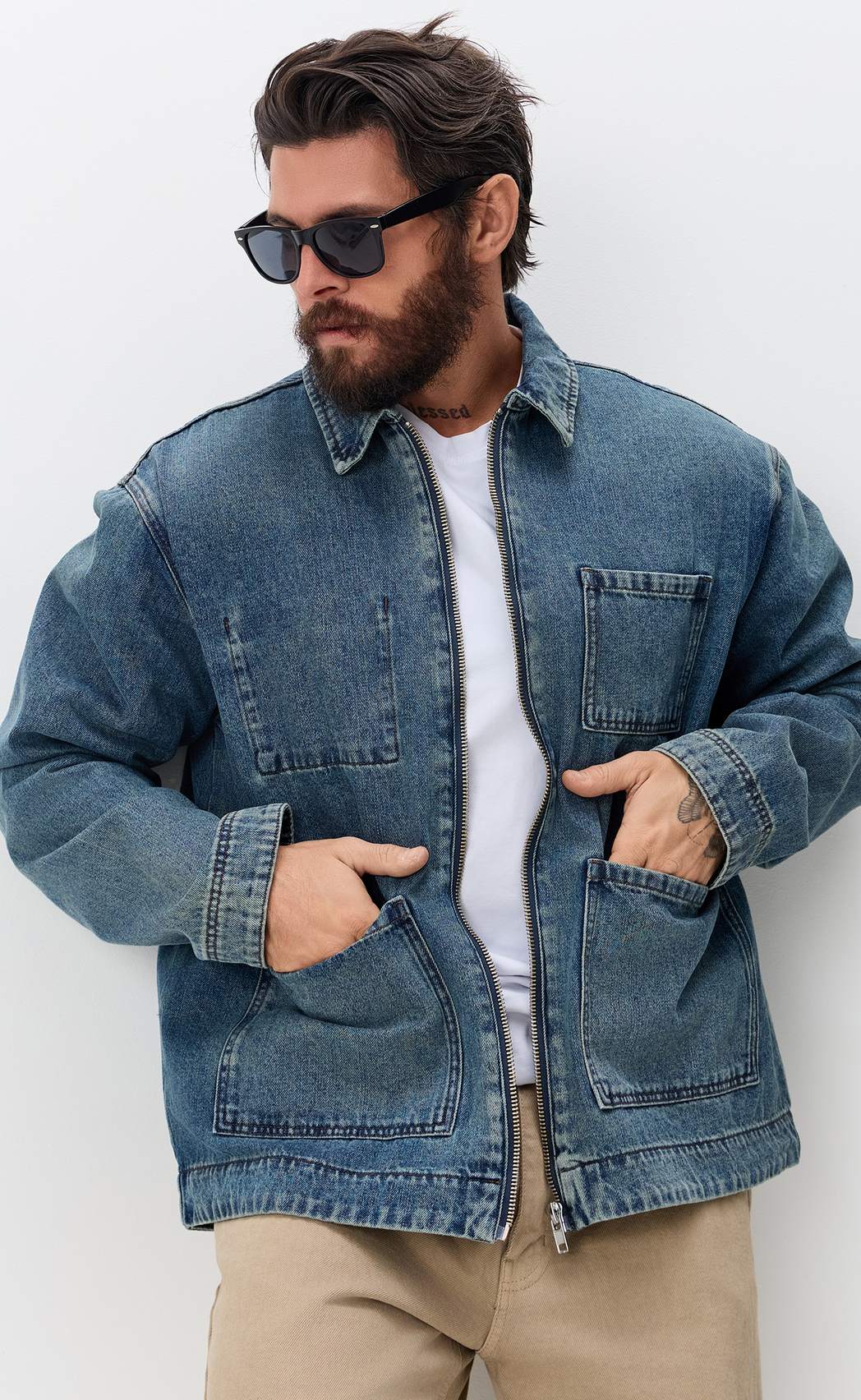 Куртка джинс F611-1260 d.blue