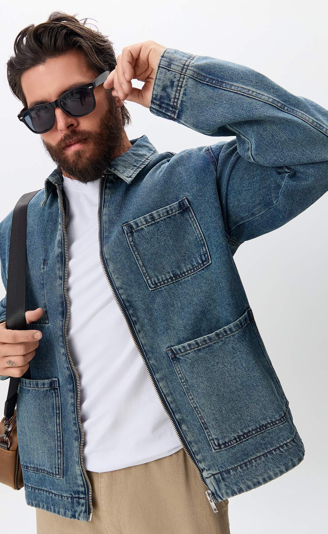 Куртка джинс F611-1260 d.blue