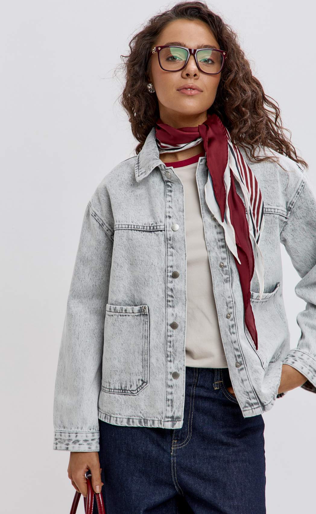 Куртка джинс F612-1259 grey