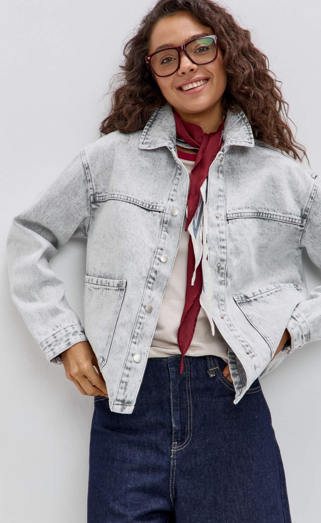 Куртка джинс F612-1259 grey