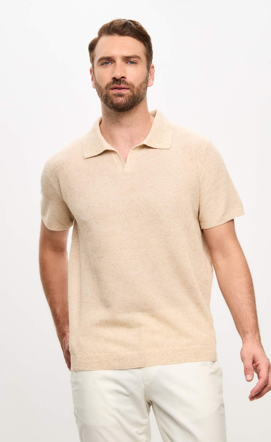 Футболка лен F011-06LN l.beige (технический)