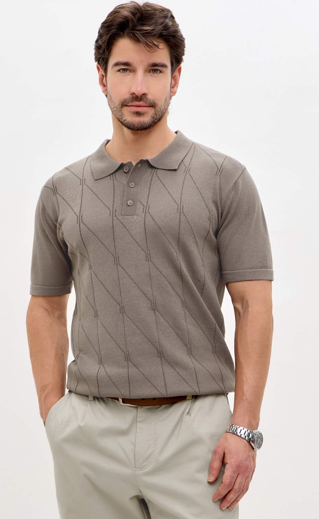 Поло P611-1535 l.brown