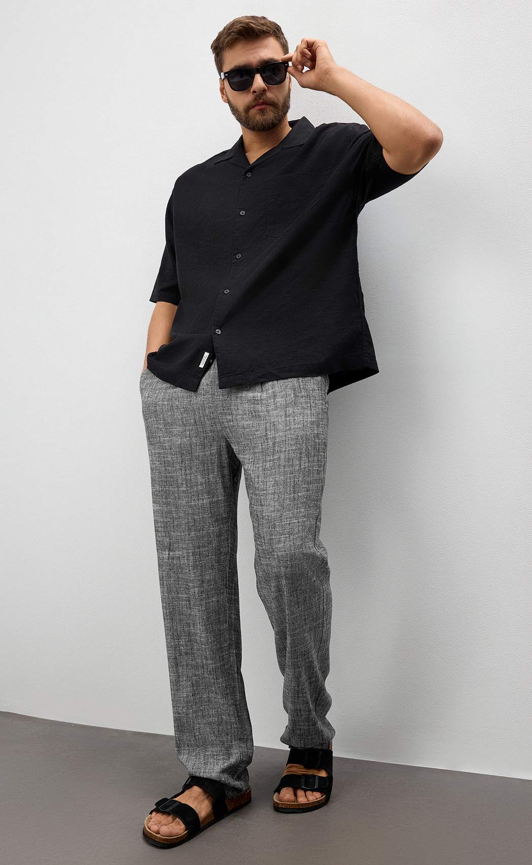 Брюки F511-0855-1 black melange