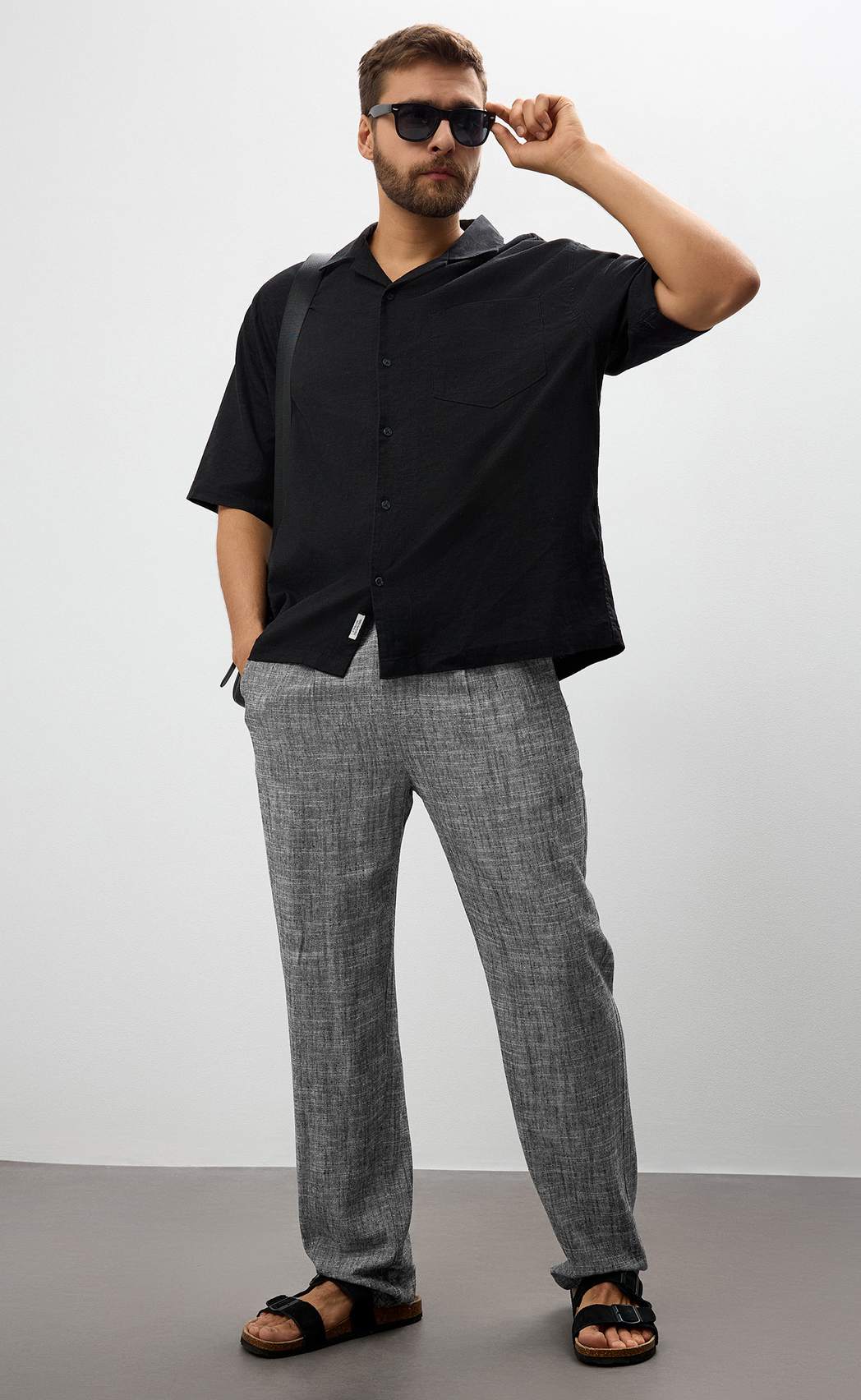 Брюки F511-0855-1 black melange