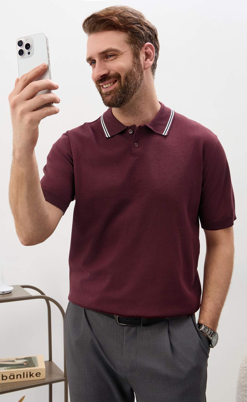 Поло P611-1536 bordo