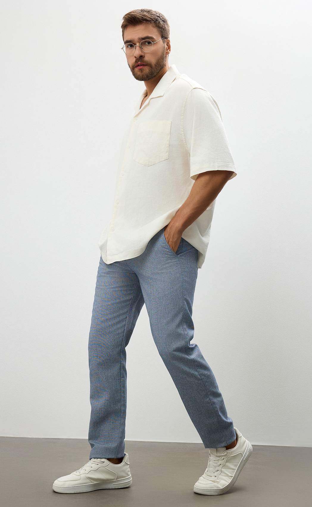 Брюки P611-0820 blue melange