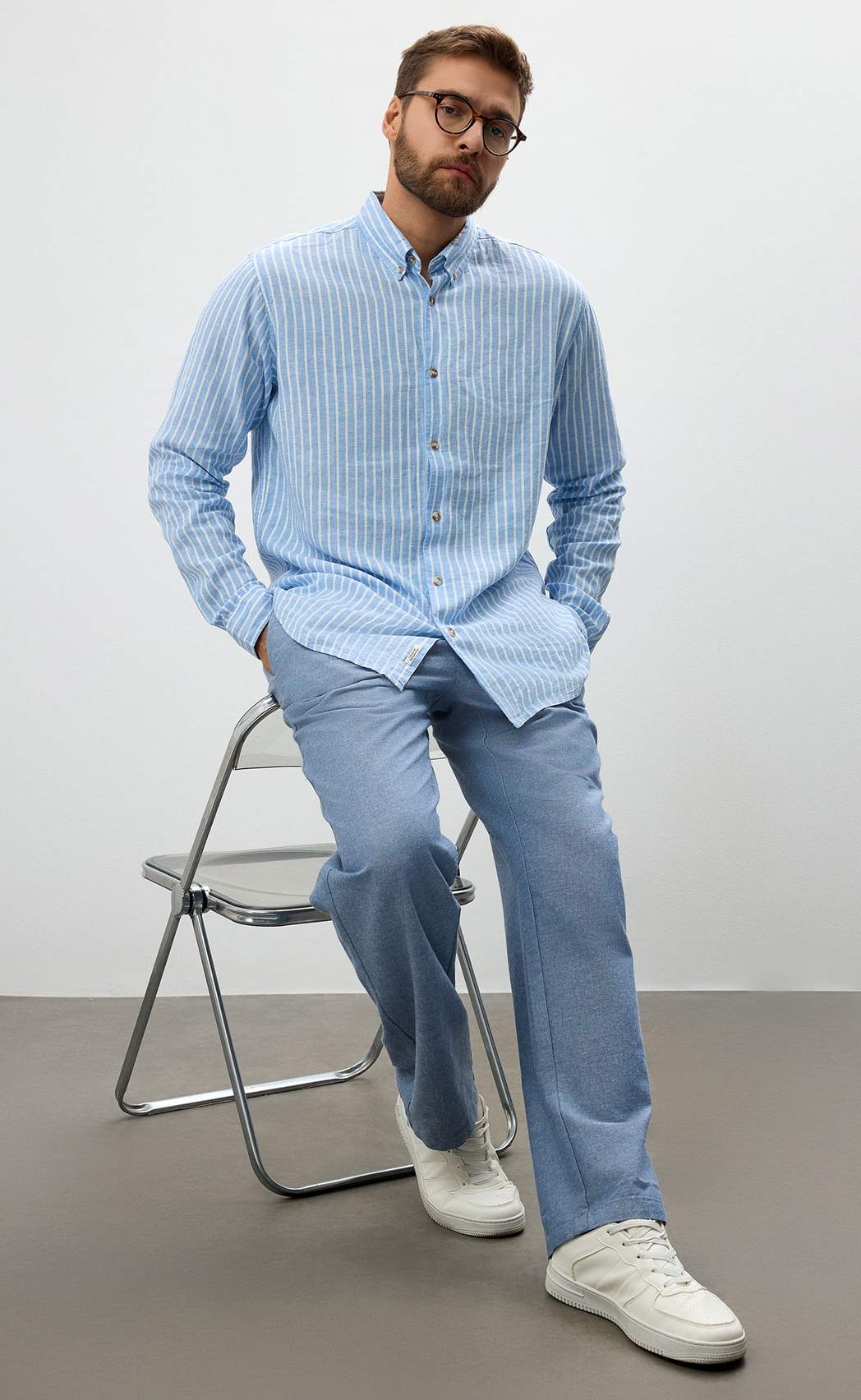 Брюки P611-0821 jeans melange