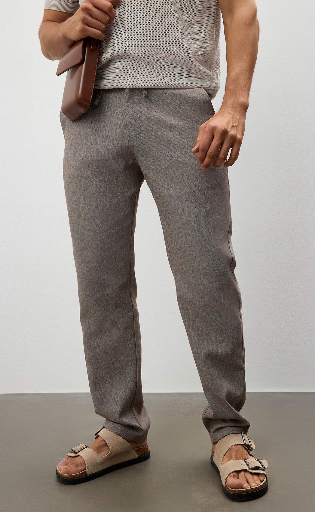 Брюки P611-0820 brown melange