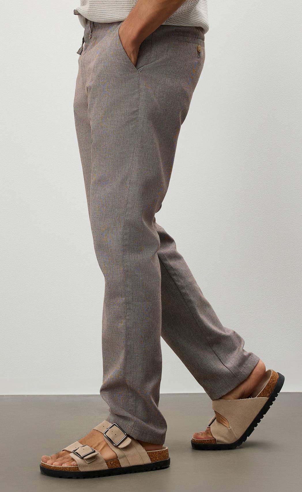 Брюки P611-0820 brown melange