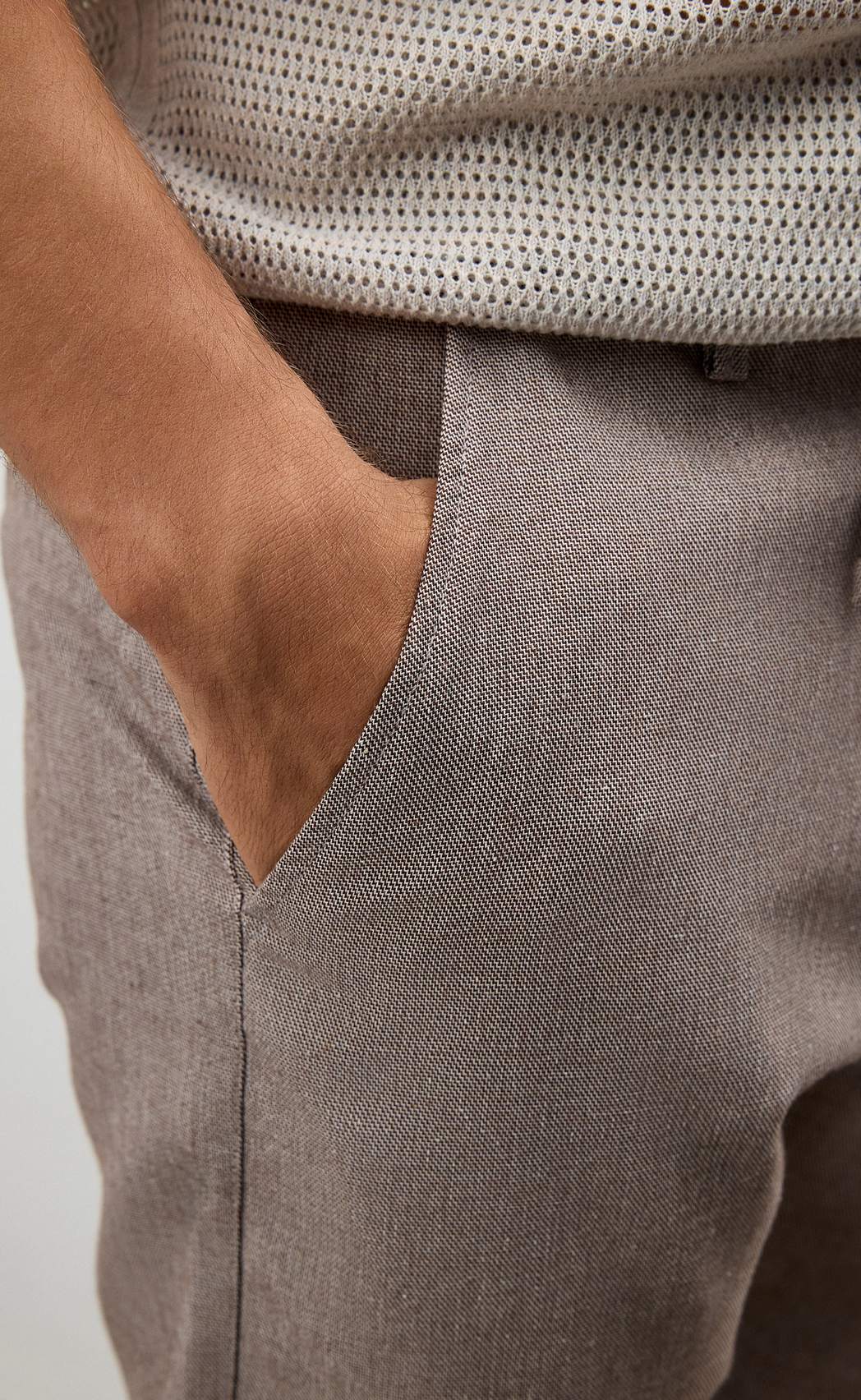 Брюки P611-0820 brown melange