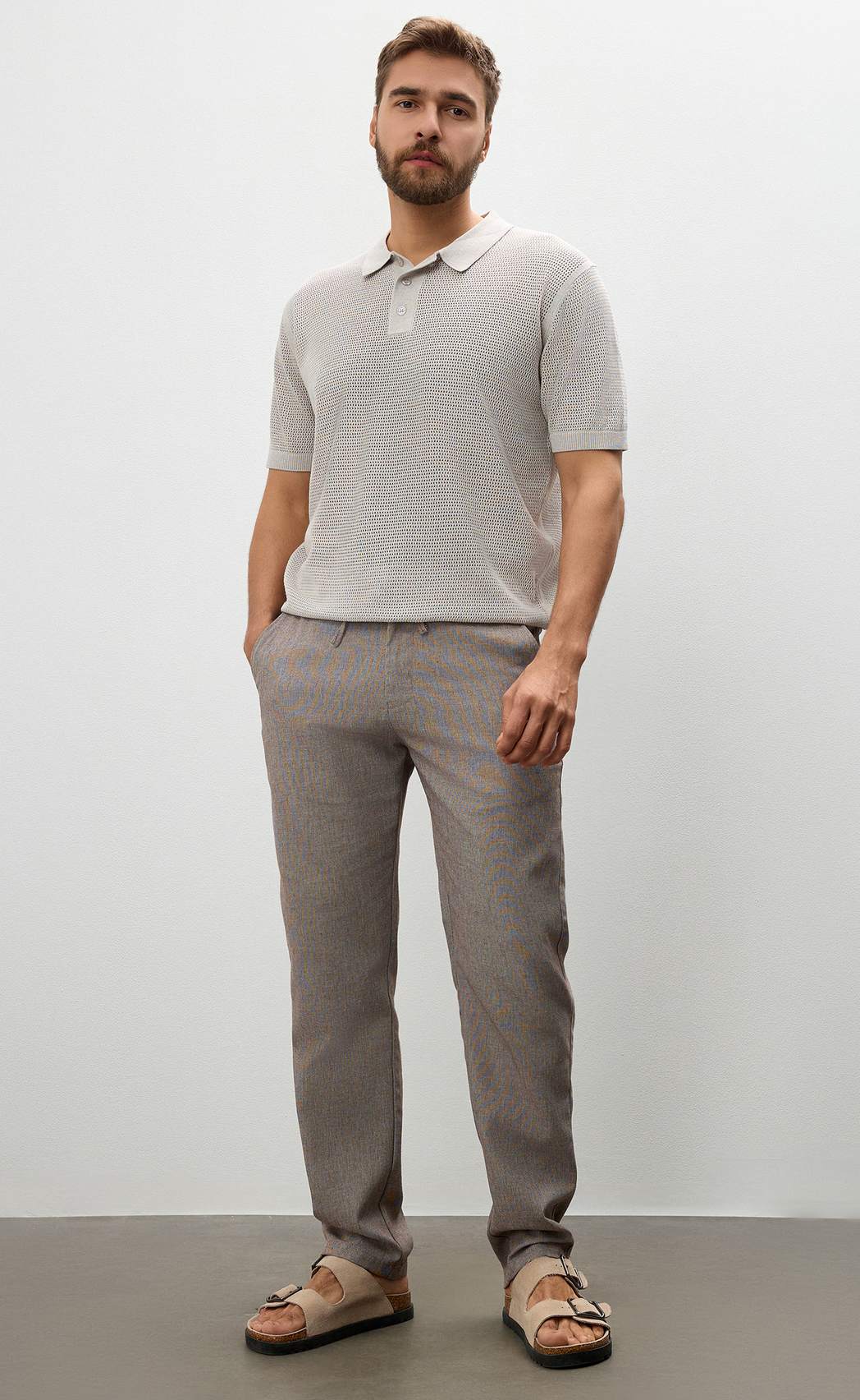 Брюки P611-0820 brown melange
