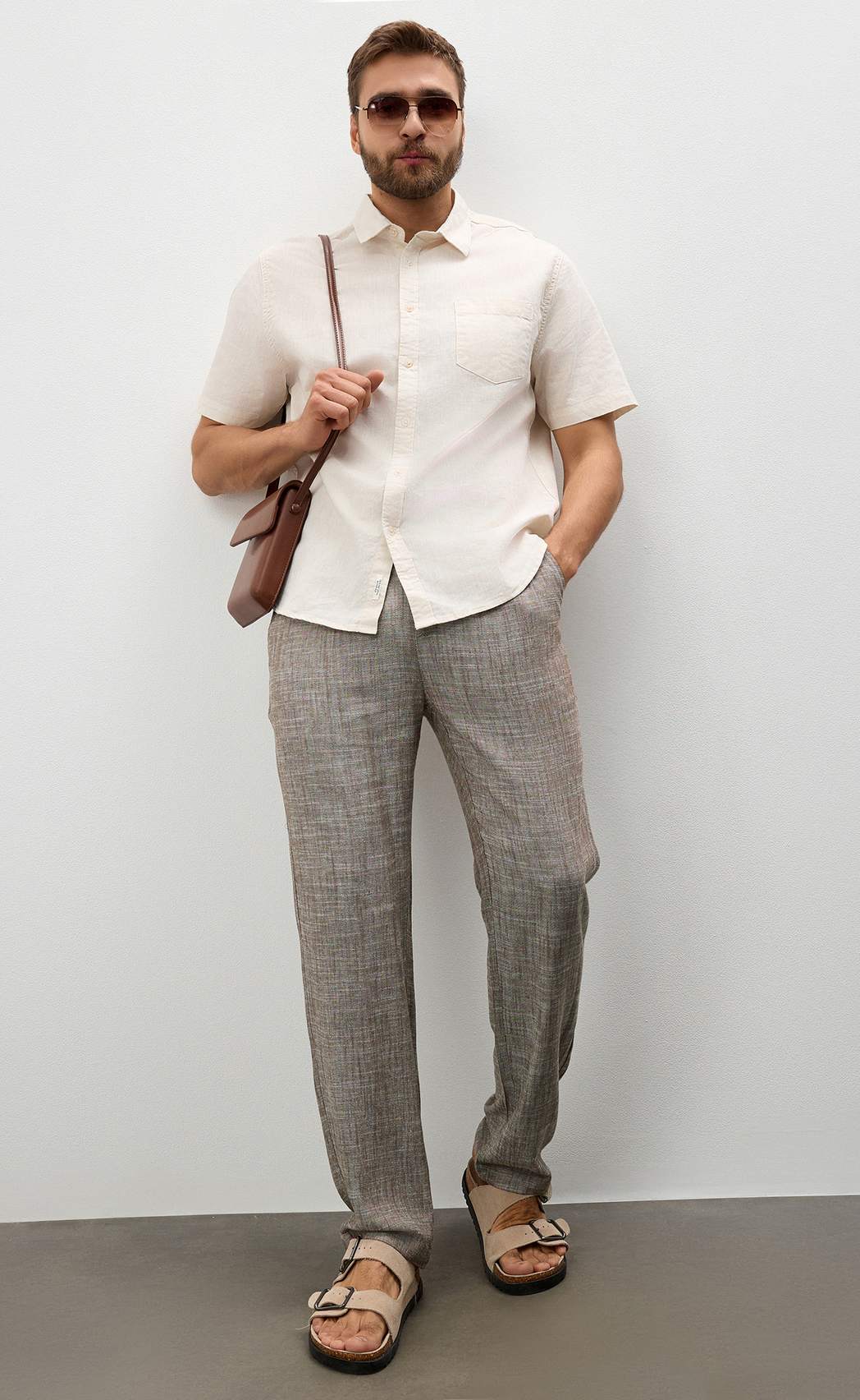 Брюки F511-0855-1 brown melange