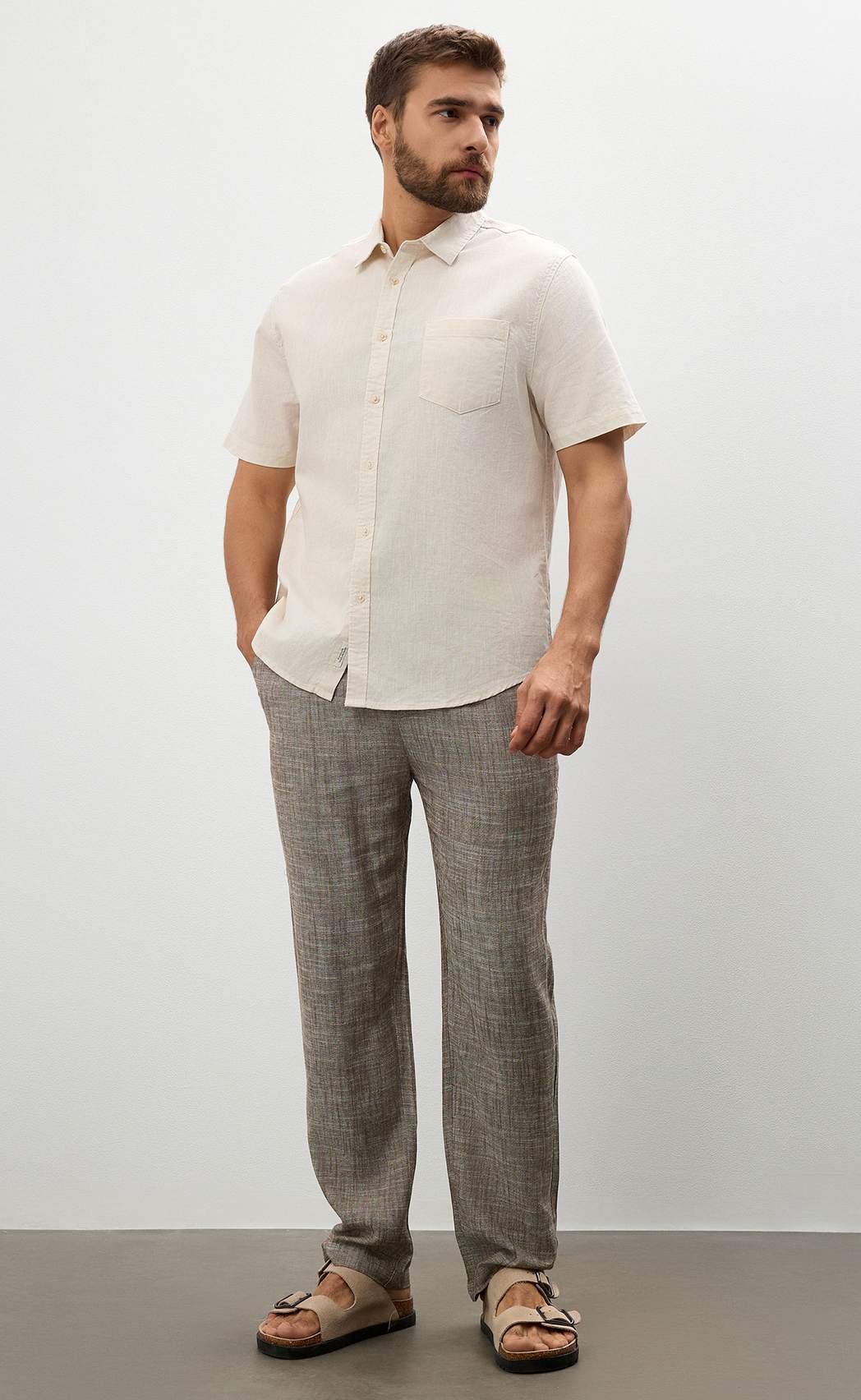 Брюки F511-0855-1 brown melange