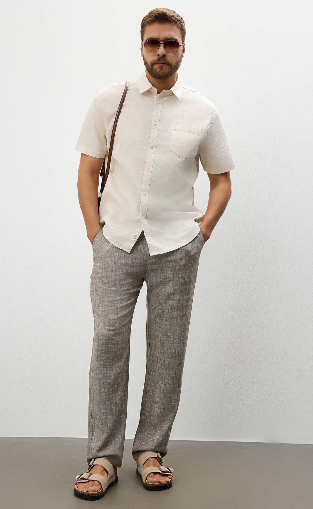 Брюки F511-0855-1 brown melange