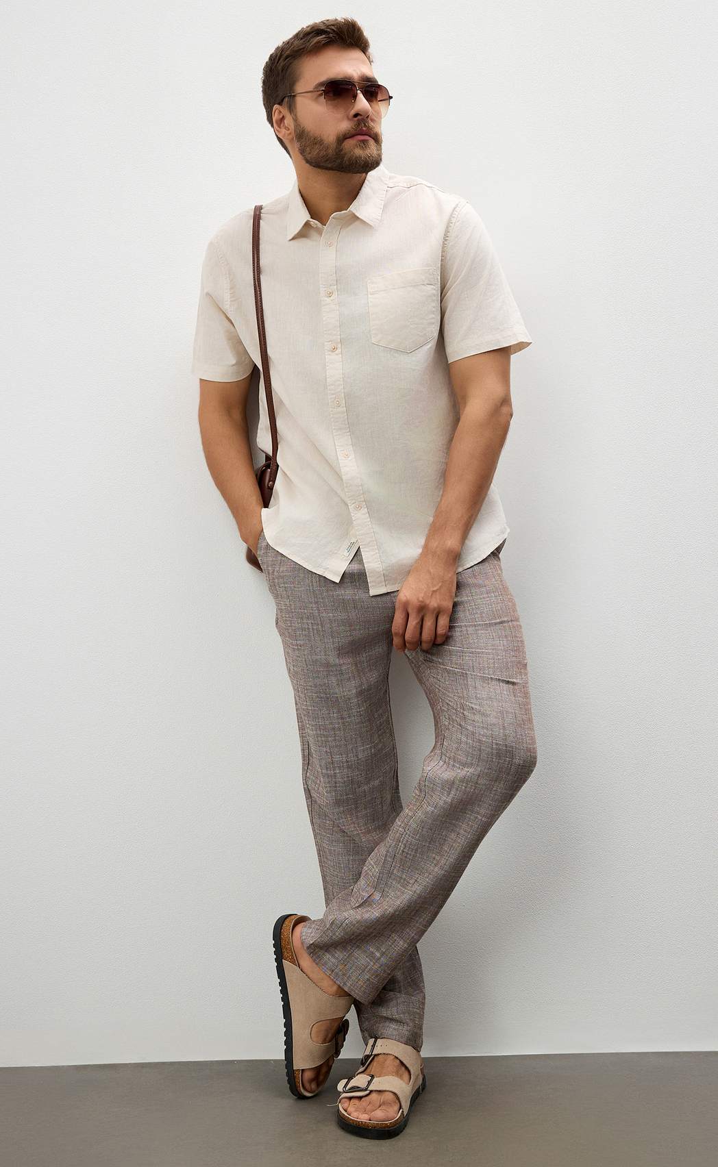 Брюки F511-0855-1 brown melange