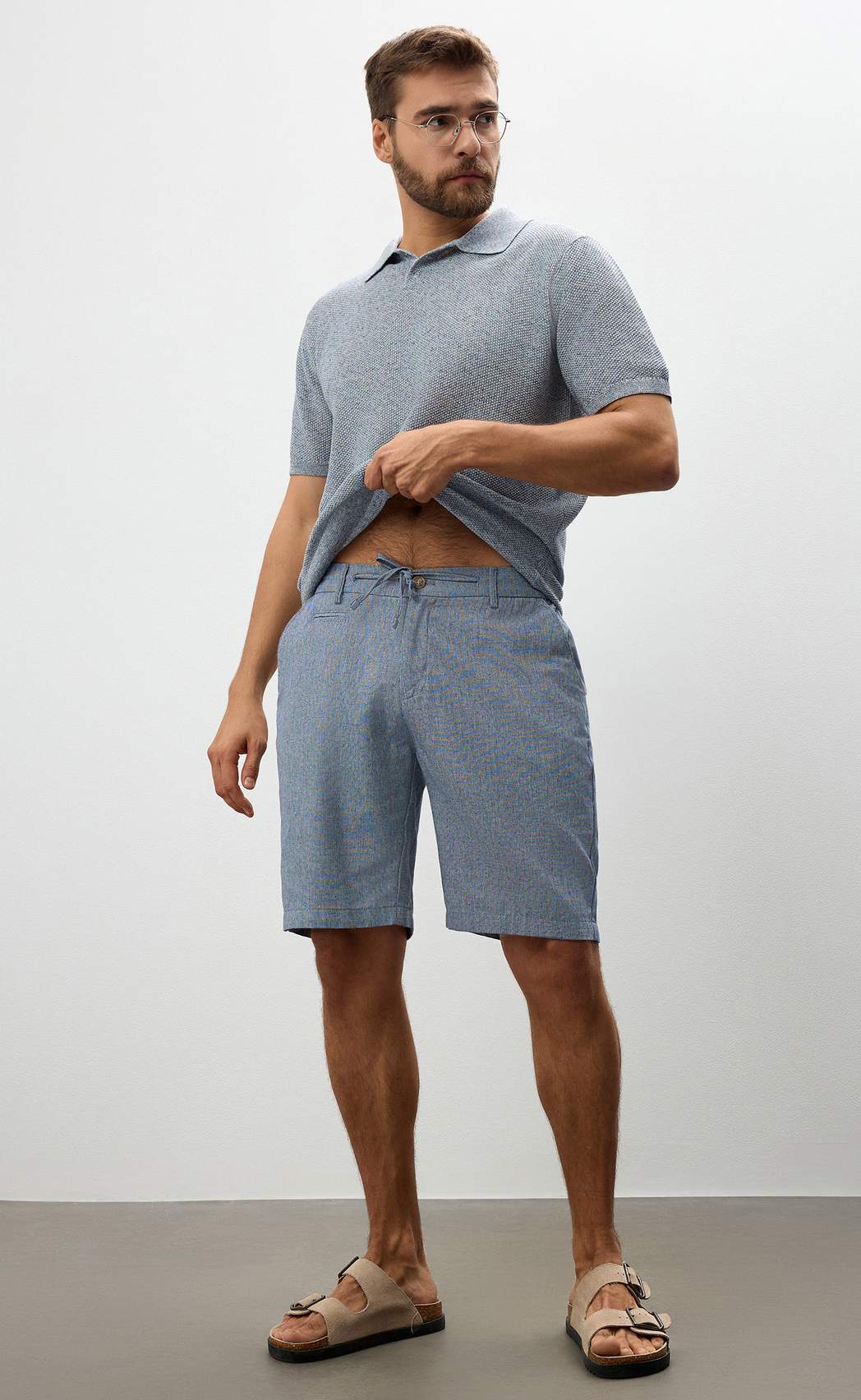 Шорты P611-0991 blue melange